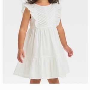 Oshkosh B’Gosh Girls White Ruffle Yoke Tiered Dress size 4